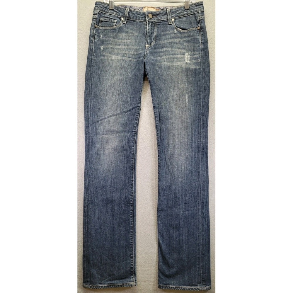 Paige Premium Denim Jimmy Jimmy Skinny Boyfriend Jeans Medium Wash Distressed 28